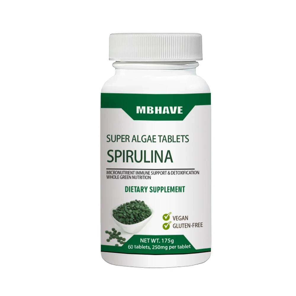Spirulina Tablet Organic - big deal จัดส่งฟรีมลพิษธรรมชาติสาหร่ายเกลียวทองอินทรีย์ 250 มก. รวม