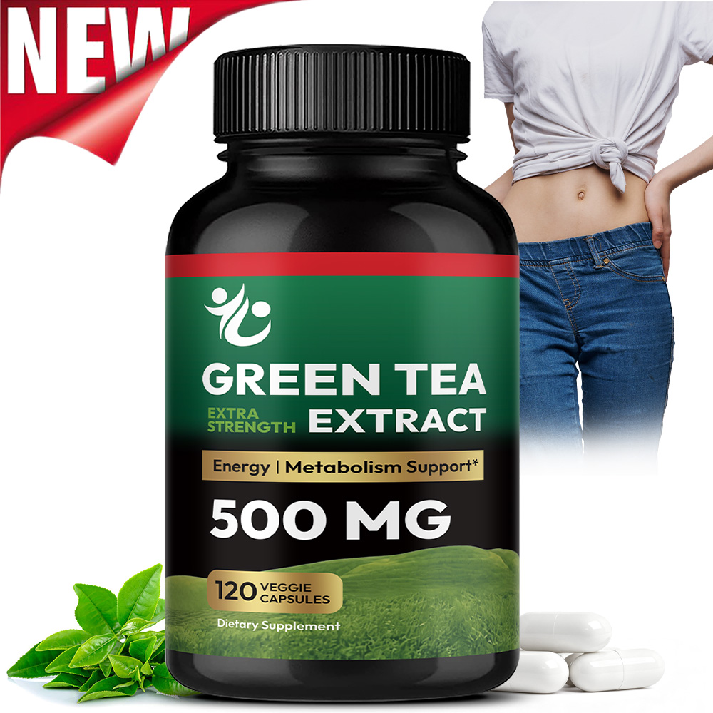 Green Tea Extract Fat - แคปซูลชาเขียว - ช่วยกระตุ้นการเผาผลาญ, ส่งเสริมการเผาผลาญไขมันอย่างมีประสิทธิภาพ, เพิ่มพลังงานและเสริมสร้างสมาธิ
