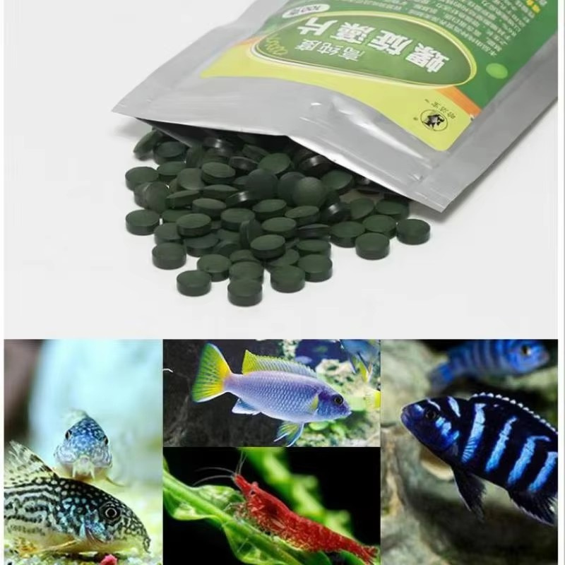 Spirulina Tablet Organic - 100/200/300/500pcs ความบริสุทธิ์สูงสาหร่ายเกลียวทองเม็ดเกลียวสาหร่าย Enrichment ที่ชื่นชอบอาหารสัตว์เลี้ยงปลาคริสตัลสีแดงกุ้งอาหารปลา