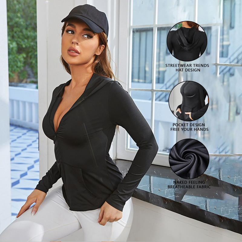 เสื้อโค้ทออกกำลังกายผู้หญิงสีด - Fitness & Nutrition Lab บทวิจารณ์และราคา