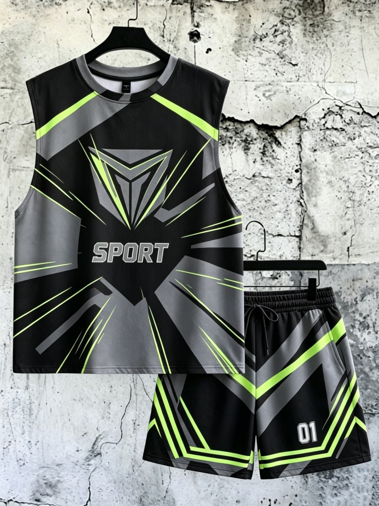 ชุดเสื้อกล้ามและกางเกงขาสั้นพิ - Fitness & Nutrition Lab บทวิจารณ์และราคา