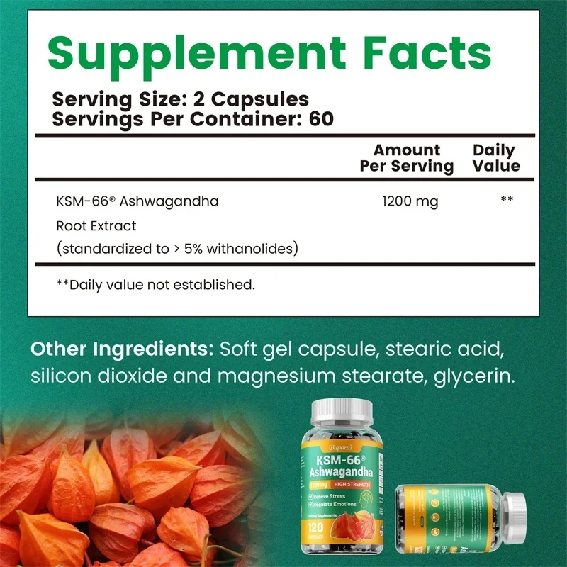 KSM-66 Ashwagandha 1200 Mg แคป - Ashwagandha Extract Root บทวิจารณ์และราคา