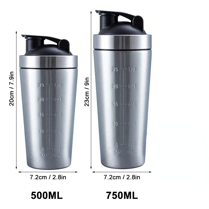 สแตนเลสสตีลโปรตีน Shaker ถ้วยฟ - Fitness Nutrition Protein บทวิจารณ์และราคา
